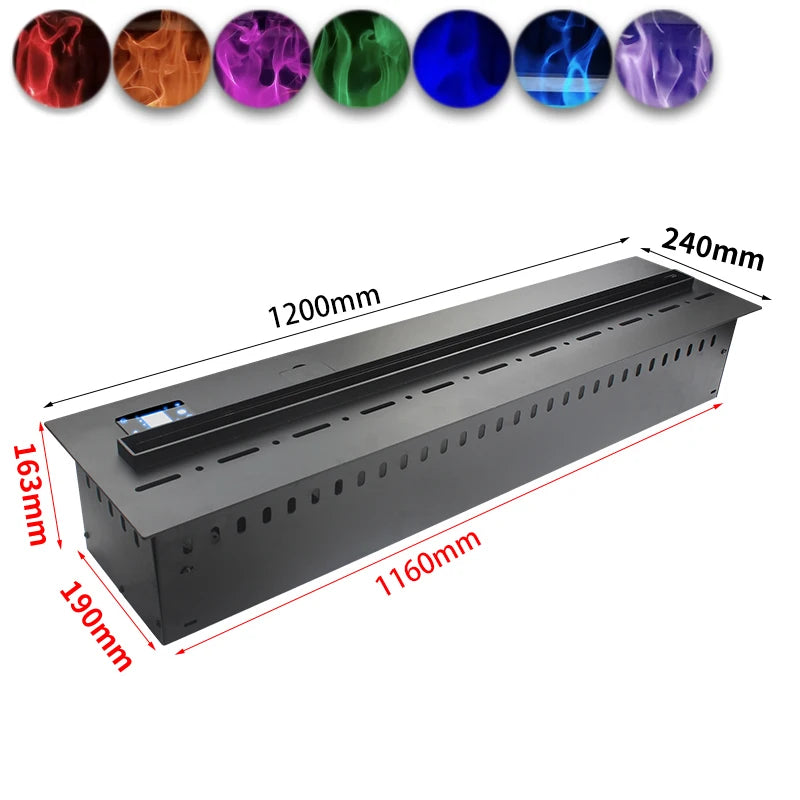 Water Vapor Electric Fireplace with Multicolour Realistic Flame Effect