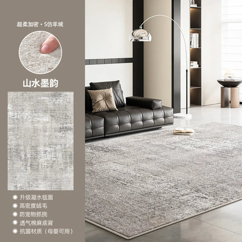 Retro Washable Waterproof Carpet for Living Room and Bedroom