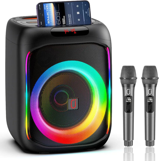 T16 High Power Karaoke Bluetooth Speaker with Microphones and Subwoofer