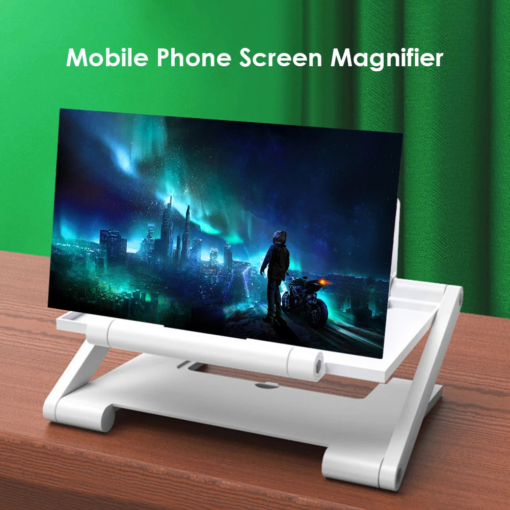 Foldable HD Phone Screen Magnifier with 3D Amplification Stand