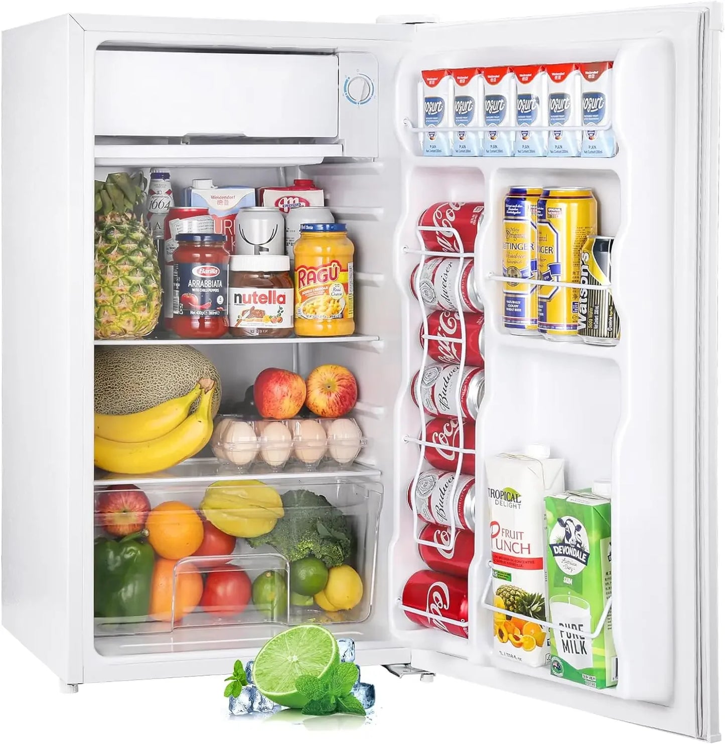 Upstreman 3.2 Cu.Ft Mini Fridge with Freezer for Dorm Office Bedroom