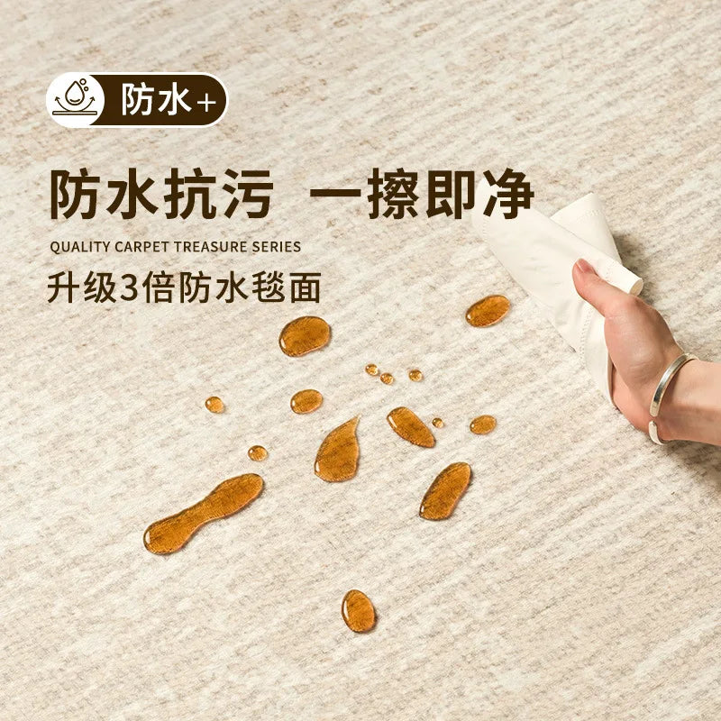 Retro Washable Waterproof Carpet for Living Room and Bedroom