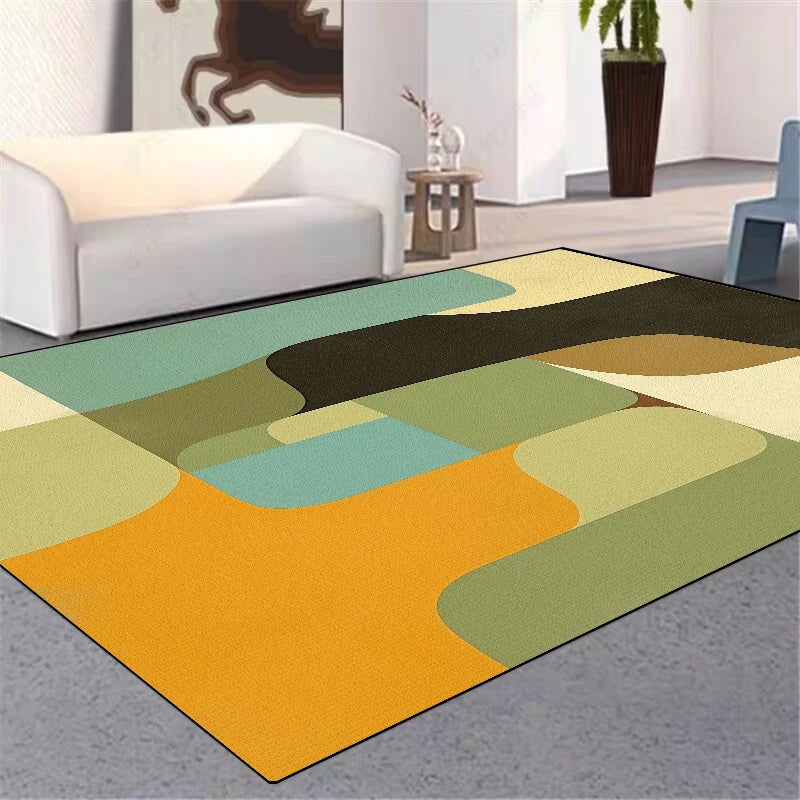 Modern Geometric Abstraction Large Carpet for Living Room Decor Sofa Area Rug Soft Rugs for Bedroom Light Luxury Lounge Foot Mat