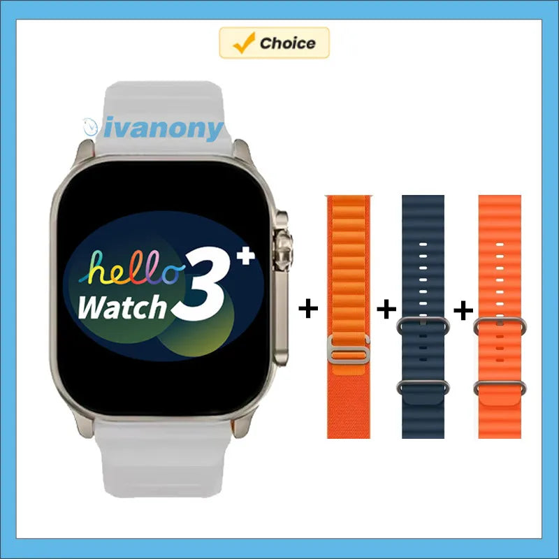 Smart Watch Hello 3 Plus Ultra Bluetooth Call Voice Assistant