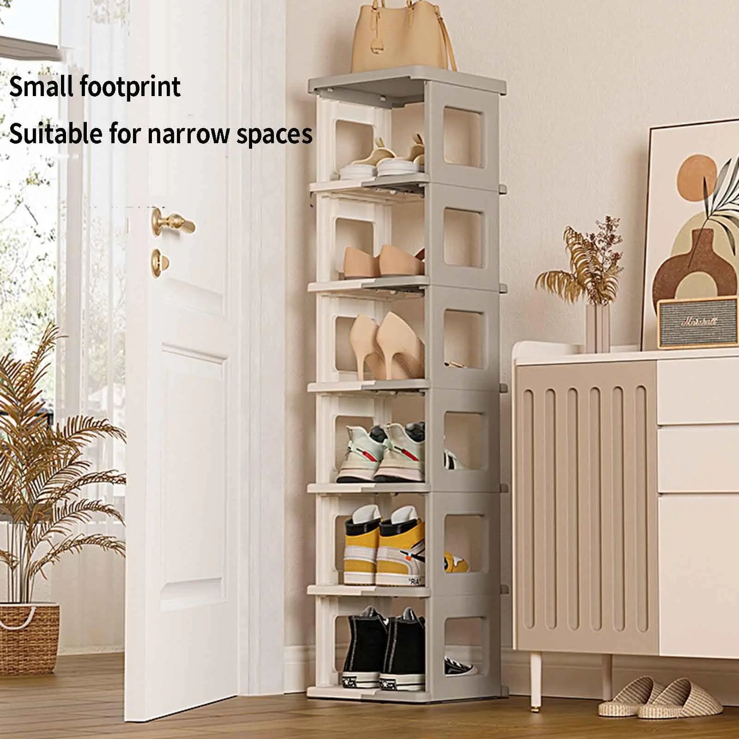 Foldable Shoe Rack Multi-Function Entryway Organizer Storage Solution