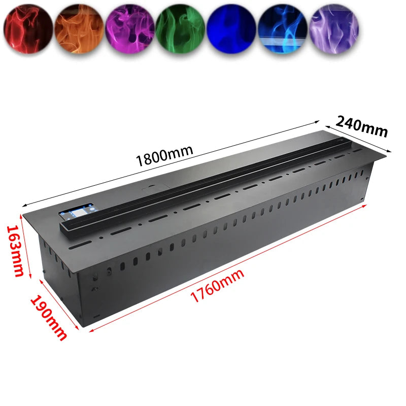 Water Vapor Electric Fireplace with Multicolour Realistic Flame Effect