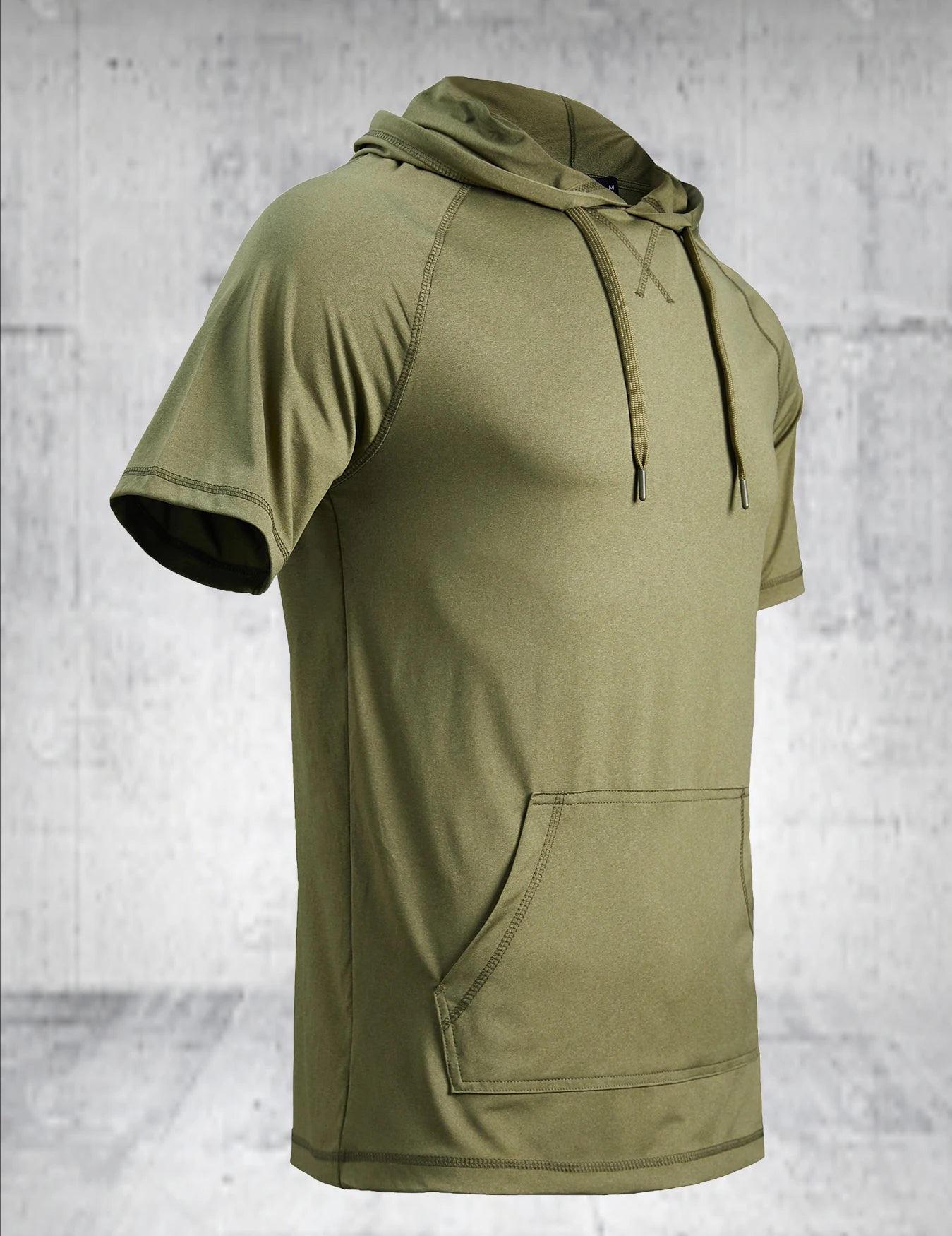 Men's lightweight and breathable casual sports hoodie - short sleeved quick drying suitable for outdoor sports in summer