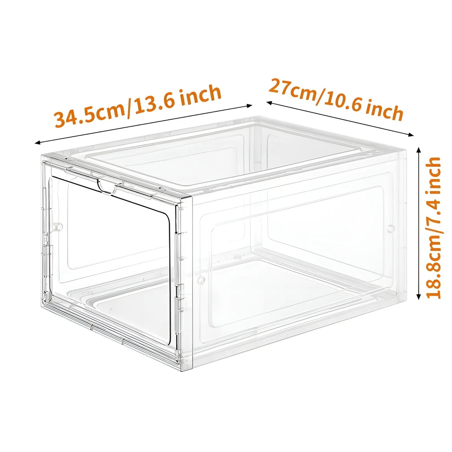 Transparent Shoe Storage Box Set for Easy Organization and Display