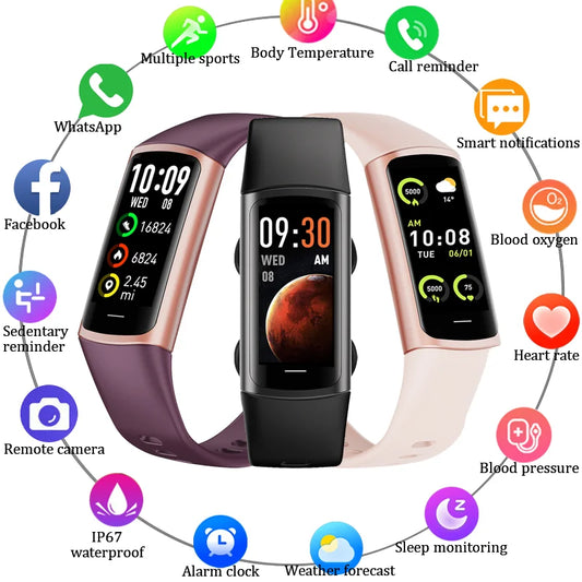 LIGE Smartwatch Fitness Tracker Heart Rate Blood Oxygen Waterproof Bracelet