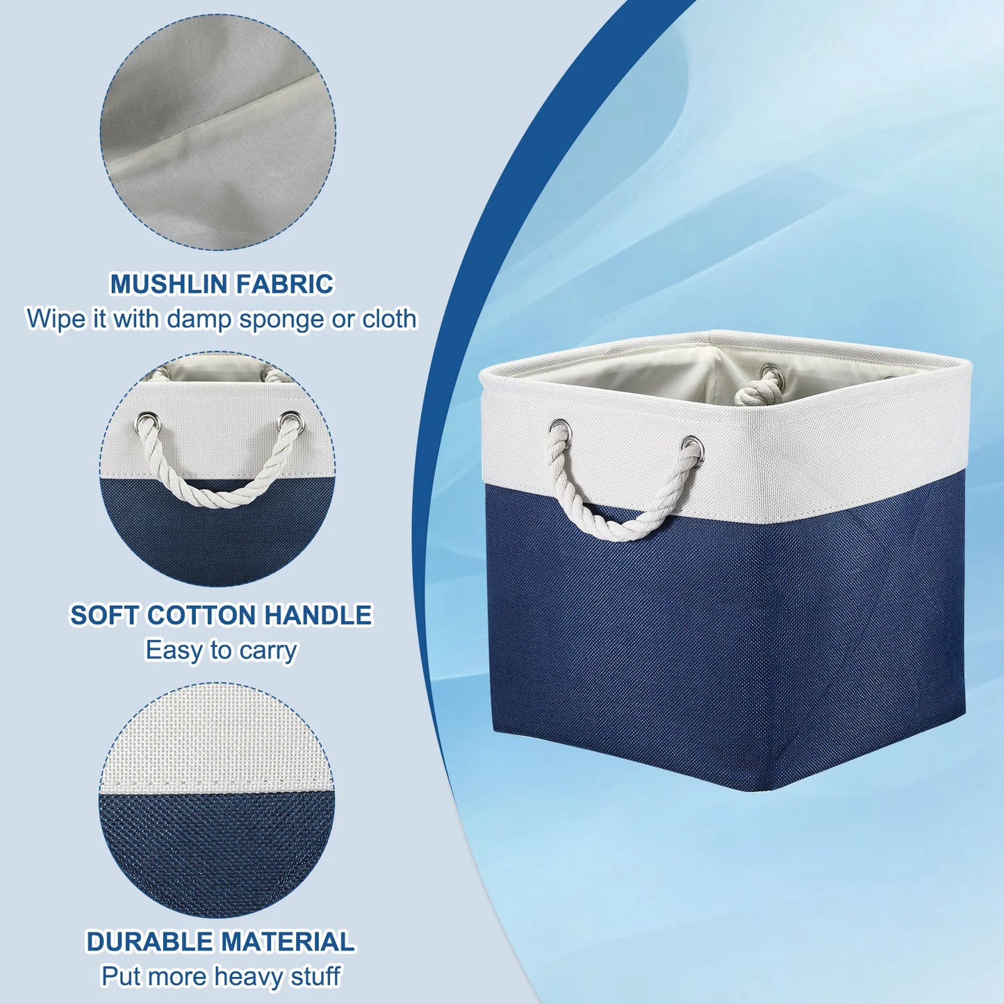 Cube Folding Storage Baskets for Home Organization and Clutter Control