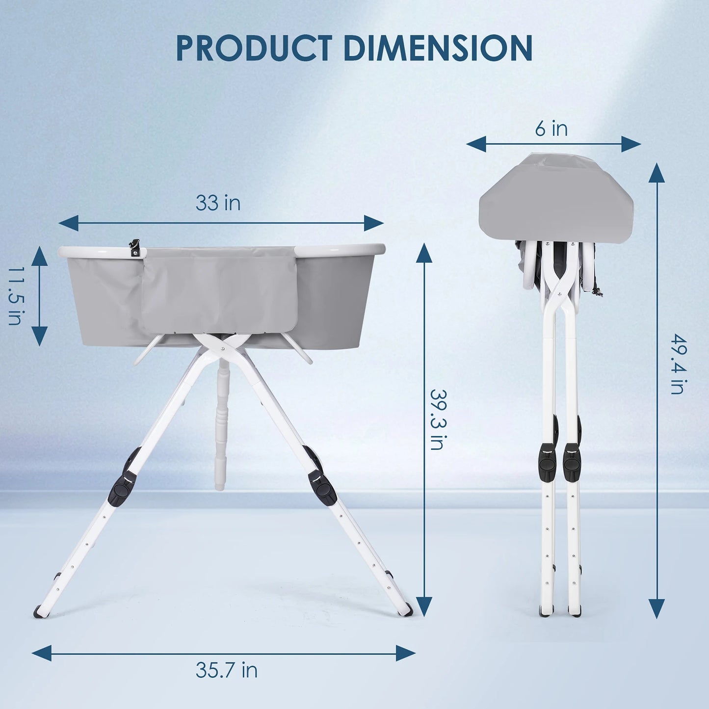 Portable Pet Bathtub Foldable Elevated Small Medium Dog Bath Tubs for Bathing Shower Grooming Dog Washing Pool for Mascotas