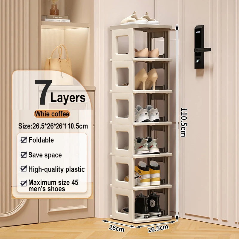 Foldable Shoe Rack Multi-Function Entryway Organizer Storage Solution